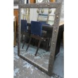 WALL MIRROR, 117cm x 90cm, gilt framed, bevelled plate.