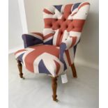 ARMCHAIR, Union Jack upholstery, 75cm W.