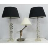 DÄR LIGHTING TABLE LAMP, 62cm H and another pair, 75cm H all with shades. (3)