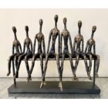 THE FAMILY, Contemporary school sculptural study, 34cm H.