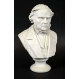 PARIAN BUST of a gentleman, 25cm H.