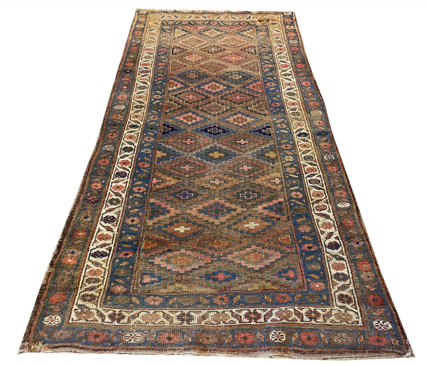 ANTIQUE TRIBAL KELLEH, 245cm x 126cm.