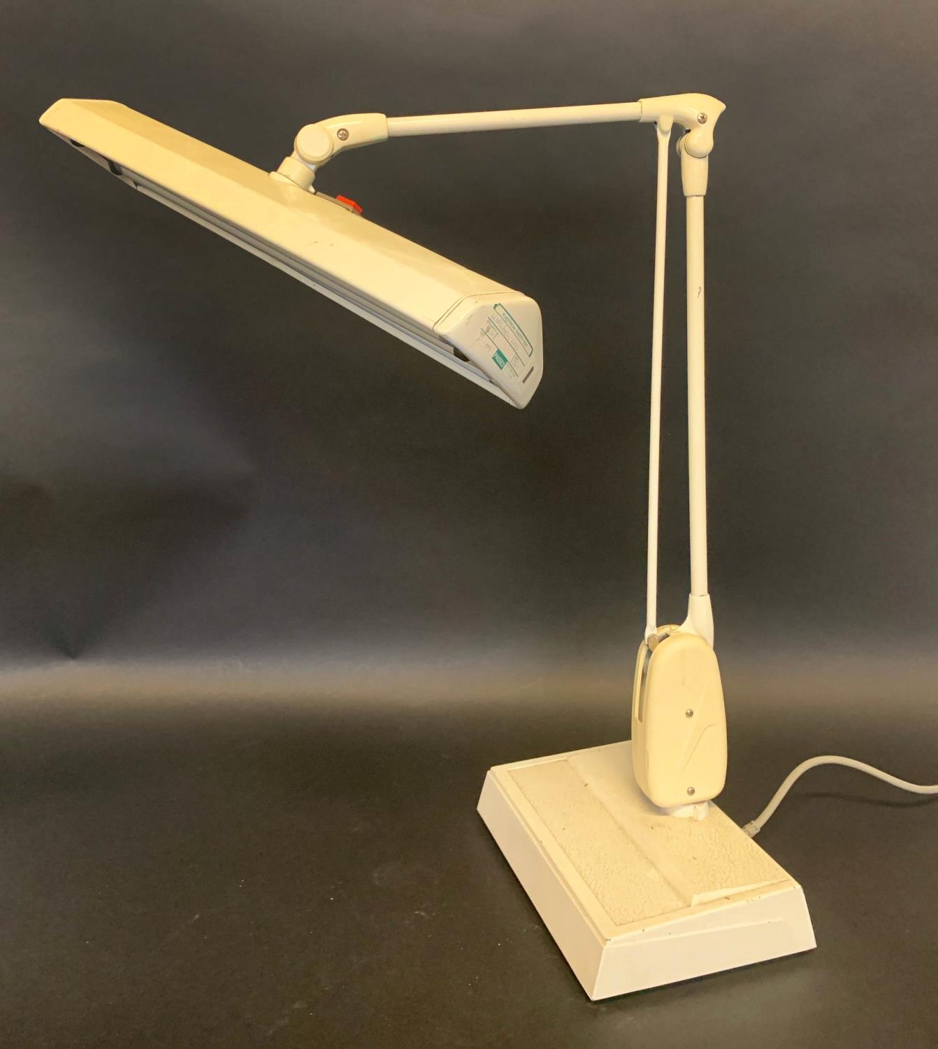 DIAMOND GRADING TABLE LAMPS, a pair, 66cm H. (2) - Image 2 of 4