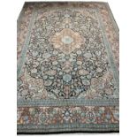 FINE PURE SILK TEHRAN DESIGN CARPET. 300cm x 215cm