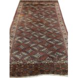 ANTIQUE TURKMEN YOMUT CARPET. 320cm x 190cm