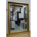 WALL MIRROR, 72cm x 101cm, continental style, gilt frame.