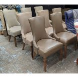 DAVIDSON AUSTIN DINING CHAIRS, a set of eight, 100cm H. (8)
