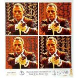 JIM WHEAT DOLLARSANDART 'Daniel Craig: Pound Bond', hand embellished unique variation, artist's