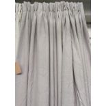 CURTAINS, a pair, lined and interlined plain woven fabric, 80cm x 230cm drop. (2)