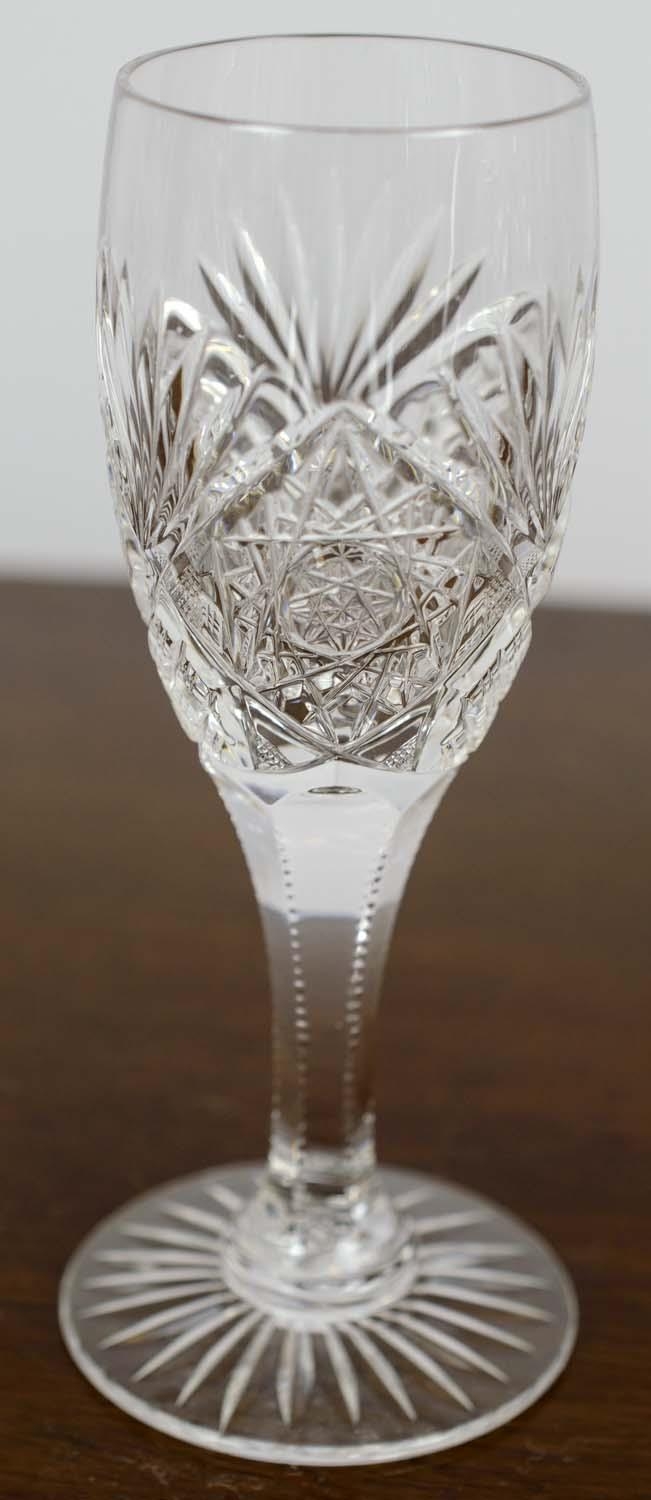 CHAMPAGNE FLUTES, a set of six, cut crystal glass along with six matching dessert wine glasses. (12) - Image 8 of 8