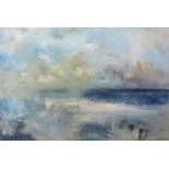 NIGEL KINGSTON, 'Seascape', oil on canvas, signed, 100cm x 150cm.