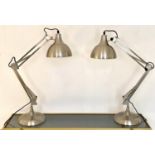 ANGLE POISE STYLE DESK LAMPS, a pair, 84cm at tallest. (2)