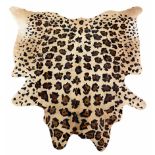 JAGUAR PRINT COW HIDE RUG, approx 200cm x 210cm.