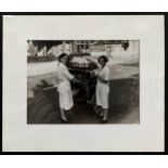 KURT HUTTON 'Milk Cart Ladies', silver gelatin archival fibre print, 74cm x 63cm.