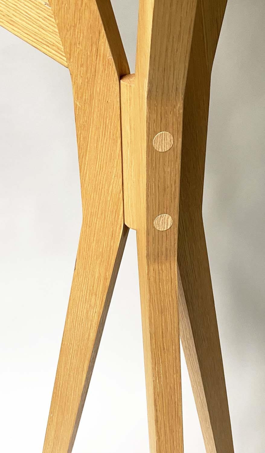 COAT STAND, contemporary oak, three branch, 171cm H. - Image 4 of 4