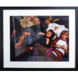 ROLLING STONES, Stoned on their backs in 1967, photographed from a ladder, 2/25, 40cm x 50cm, framed