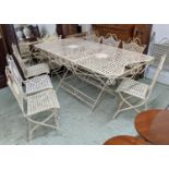 GARDEN DINING SET, including a set of ten chairs, 92cm H, and table 179cm x 90cm x 79cm.