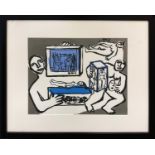 MANNER OF FERNAND LEGER (1881-1955) 'Boxes', lithograph, indistinctly signed and dated '86, 27cm x