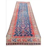 ANTIQUE NORTH WEST PERSIAN RUNNER, 320cm x 105cm.