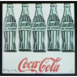 ANDY WARHOL 'Five Coke Bottles', 1962, lithograph, numbered 130/2400 CMOA stamp on reverse,