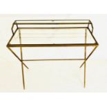 MAISON JANSEN STYLE DESK, 87cm x 95cm x 42cm, gilt metal and glass.