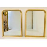 WALL MIRRORS, a pair, Louis Philippe style, gilt frames, 110cm x 80cm. (2)