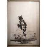 CHINESE SCHOOL 'Galloping Horse', lithograph, 80cm x 50cm, framed and glazed.