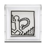 KEITH HARING 'Snake Man', 1982, lithograph, published by Tony Shafrazi Gallery NY, printing by