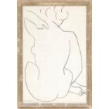HENRI MATISSE 'Nude', heliogravure, plate signed, from the suite: 'The last works', 35cm x 23cm,