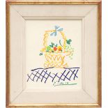 PABLO PICASSO 'Le Panier', offset lithograph, signed in the plate, 22cm x 18cm, framed and glazed.