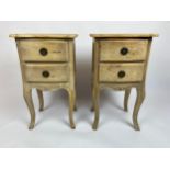 BEDSIDE CHESTS, a pair, French Rococo style, 65cm H x 37cm x 29cm. (2)
