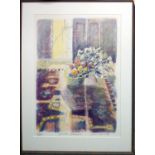 JANE CORSELLIS 'Winter Flowers', lithograph, signed, numbered and titled in pencil, 91cm x 68cm,