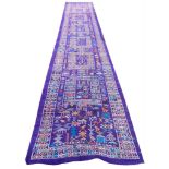 MOROCCAN SILK AND WOOL ATLAS RUNNER, 500cm x 80cm.