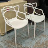 AFTER PHILIPPE STARCK MASTERS STYLE CHAIRS, a pair, 80cm H. (2)