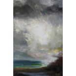 NIGEL KINGSTON 'Seascape', oil on canvas, signed, 100cm x 150cm.