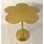 CLOVER SIDE TABLE, lacquered gilt metal finish, 51cm H, 41cm diam.
