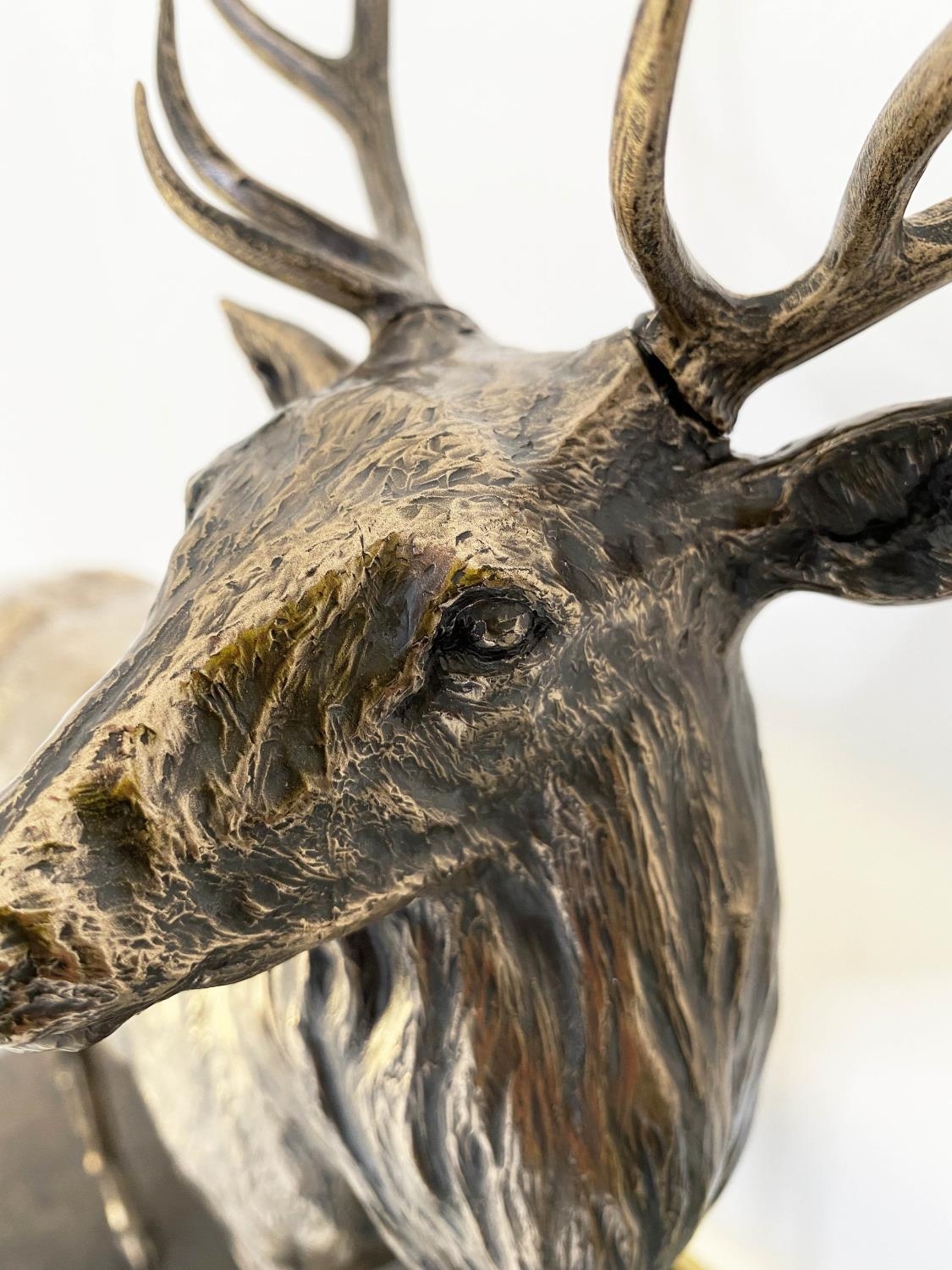 CONTEMPORARY SCHOOL, sculptural stag, 40cm x 20cm x 50cm. - Image 2 of 5