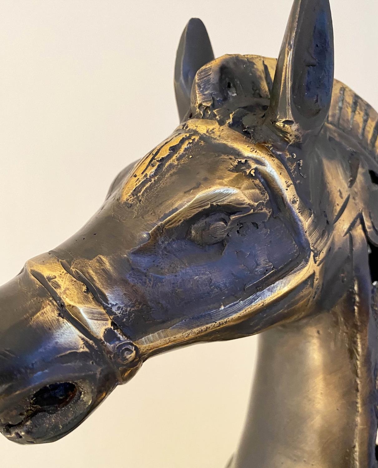 CONTEMPORARY SCHOOL, sculptural suspended carousel horse, 90cm H. - Image 3 of 5