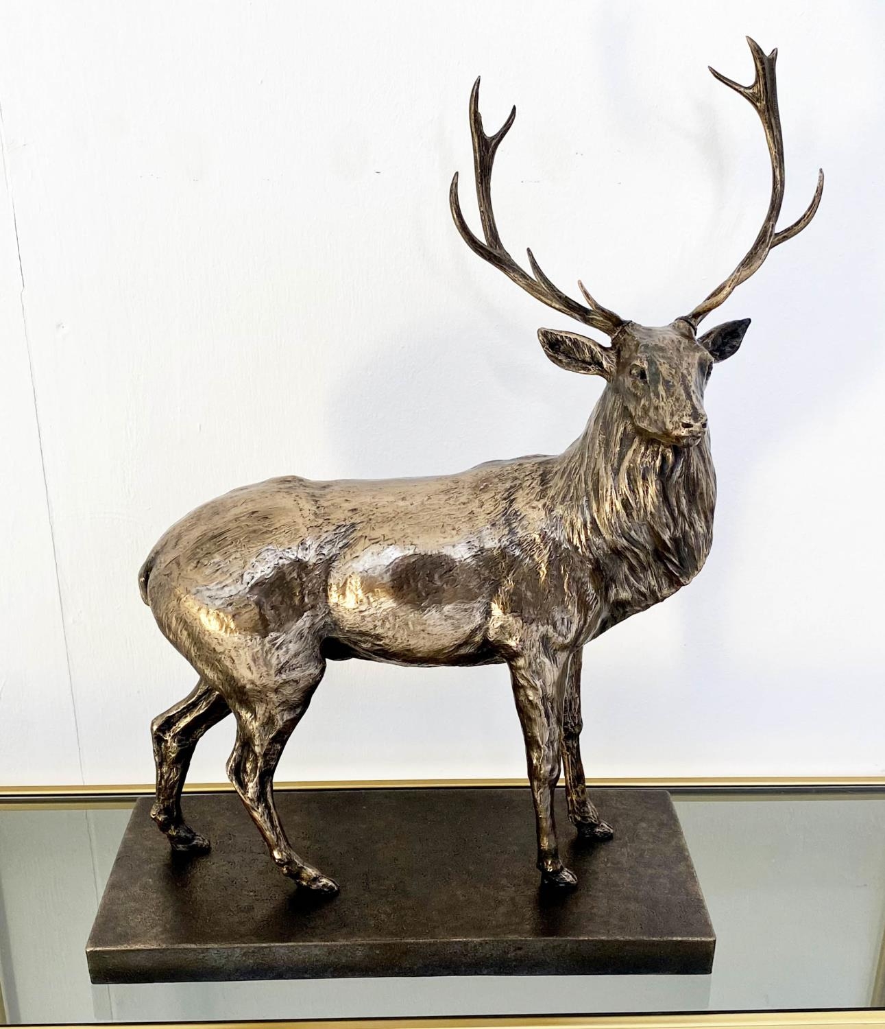 CONTEMPORARY SCHOOL, sculptural stag, 40cm x 20cm x 50cm.