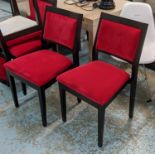 ROCHE BOBOIS DINING CHAIRS, a set of six, 48cm x 87cm H. (6)