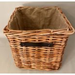 LOG BASKET, 60cm x 60cm x 60cm, wicker.