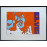 PETER MASH 'Elvis', 1990, lithograph in colours, signed in pencil, numbered 63/2000, 50cm x 75cm,