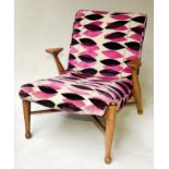 MANNER OF A J MILNE FOR HEALS ARMCHAIR, mid 20th century, 71cm W.