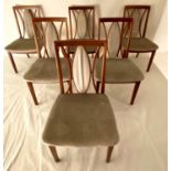 G PLAN DINING CHAIRS, a set of six, 87cm H, by E. Gomme. (6)