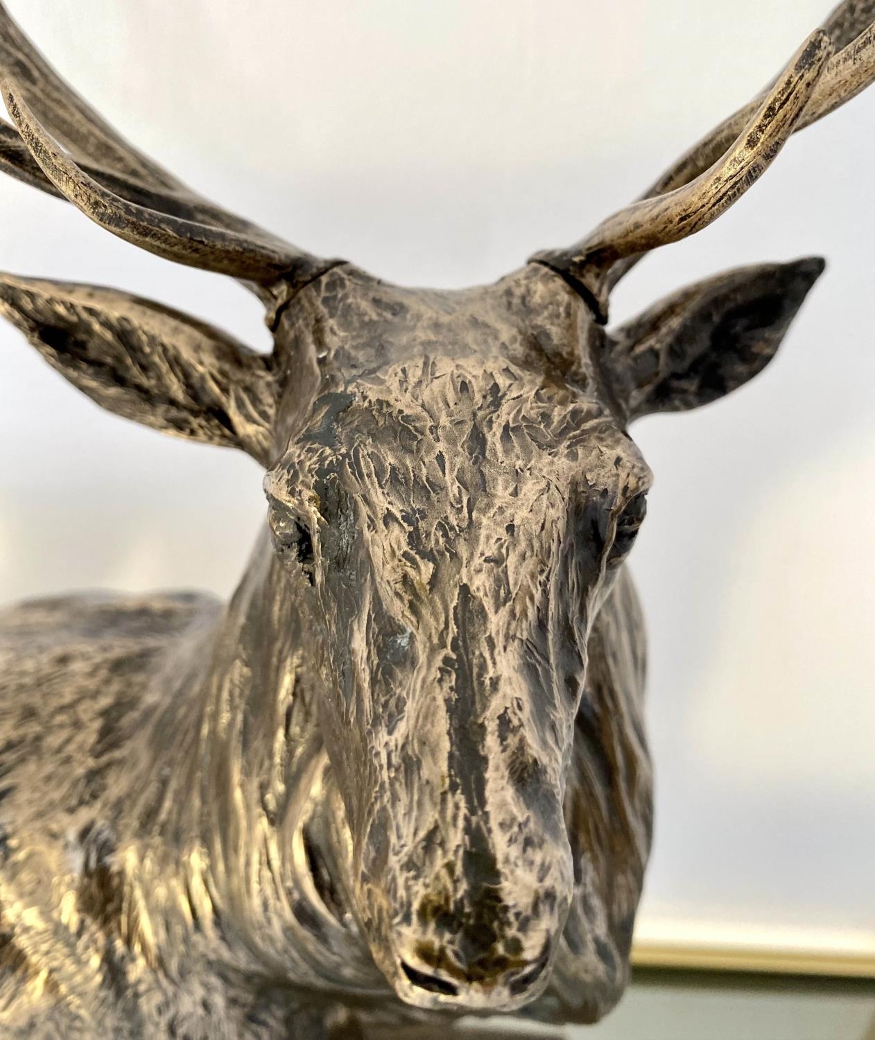 CONTEMPORARY SCHOOL, sculptural stag, 40cm x 20cm x 50cm. - Image 3 of 5