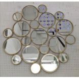 BUBBLE WALL MIRROR, 88cm x 90cm, 1960's French style.