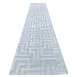 CONTEMPORARY ART DECO DESIGN SILK RUNNER, 350cm x 80cm.