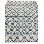 FINE CONTEMPORARY SILK AND WOOL CARPET, 300cm x 240cm, Moroccan lattice design.