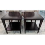 DONGHIA MADRID SIDE TABLES, a pair, 61cm sq. x 70.5cm H, by Angelo Donghia. (2)