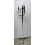 ATTRIBUTED TO ANGELO LELLI FLOOR LAMP, 190cm H by Lelli 1950s Italian, bronze.